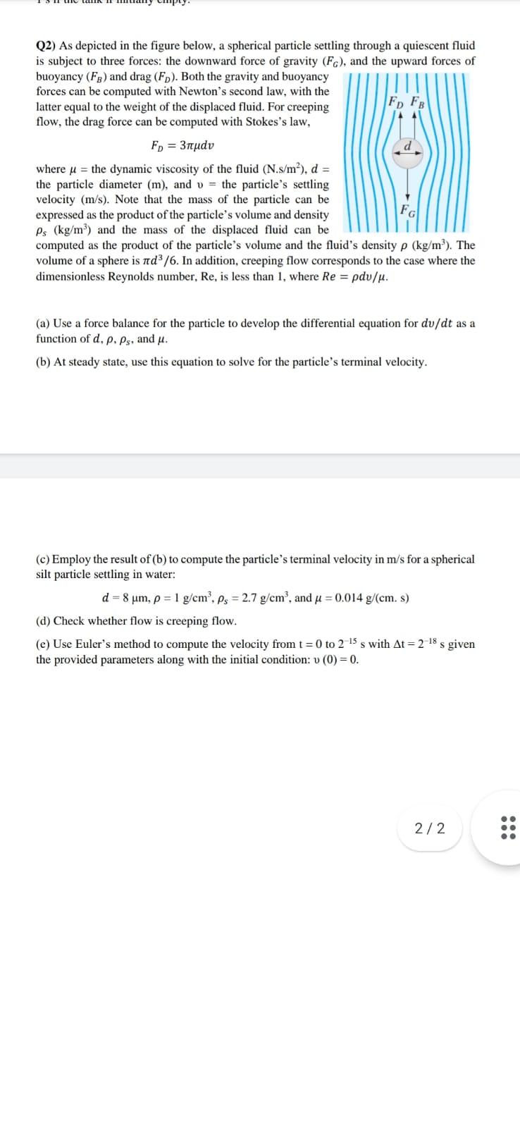 Solved 41 Q2) As depicted in the figure below, a spherical | Chegg.com