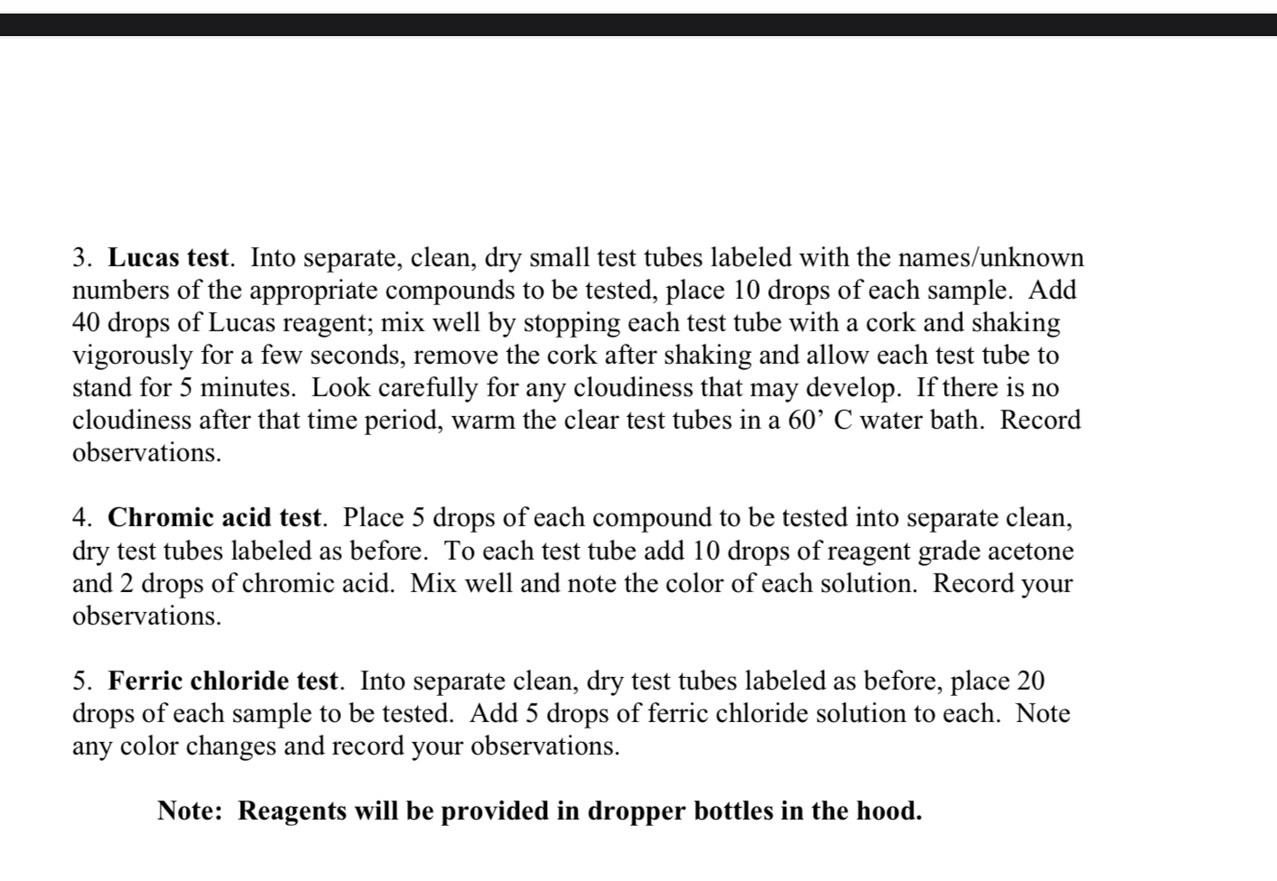 Solved Alcohols Purpose The purpose of this lab is to study