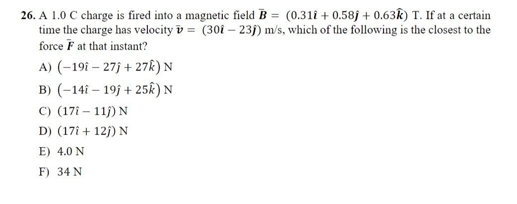 Solved 26 A 1 0 C Charge Is Fired Into A Magnetic Field Chegg Com