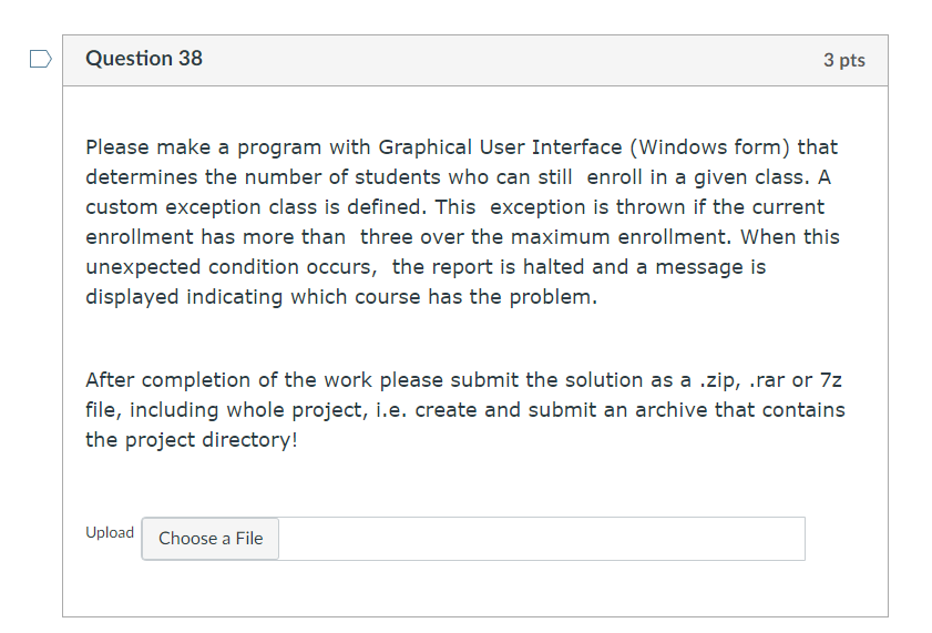 Solved question 38 3 pts please make a program with chegg