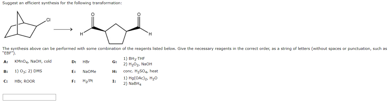 Solved Suggest an efficient synthesis for the following | Chegg.com