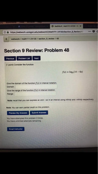 Solved WeBWorK 1 Math"1-24130 : 5: × webwork/math111-24130/ | Chegg.com