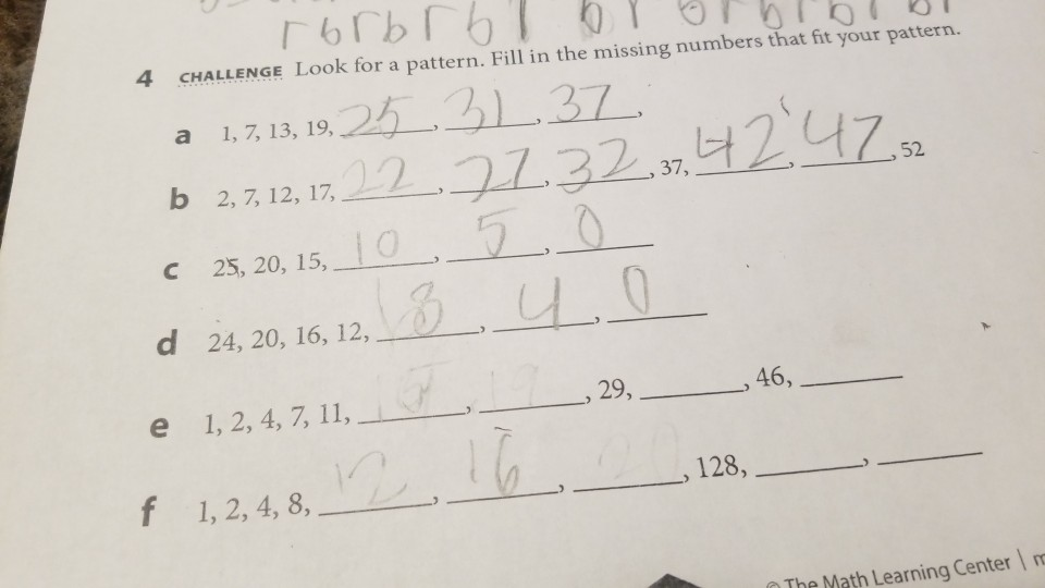 solved-4-challenge-look-for-a-pattern-fill-in-the-missing-chegg