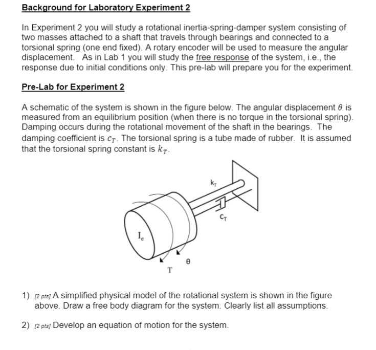 Solved Background for Laboratory Experiment 2 In Experiment | Chegg.com