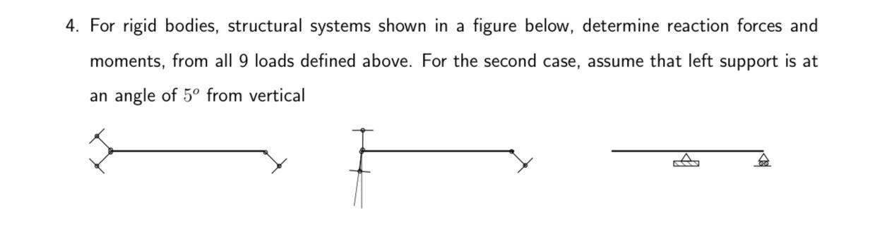 4. For rigid bodies, structural systems shown in a | Chegg.com