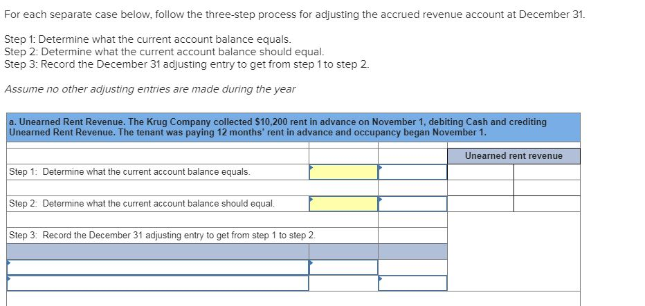 Solved For each separate case below, follow the three-step | Chegg.com
