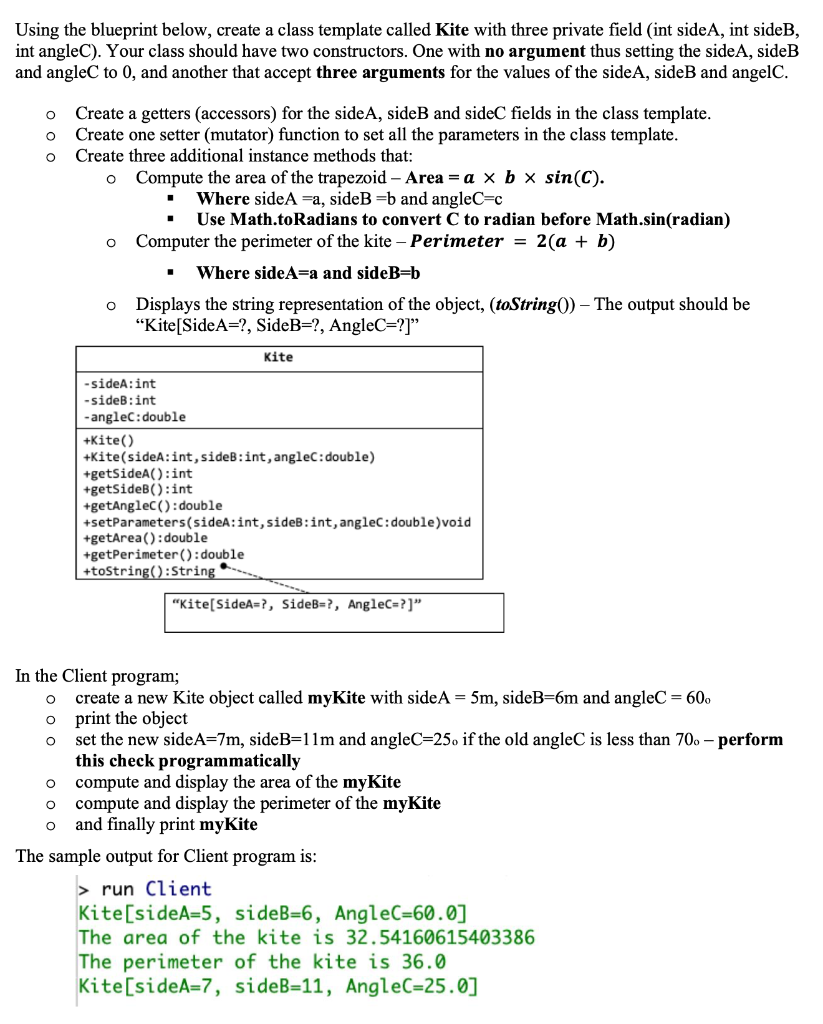 Solved Using the blueprint below, create a class template | Chegg.com