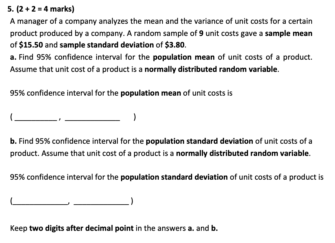 Solved 5 2 2 4 Marks A Manager Of A Company Analyzes Chegg Com