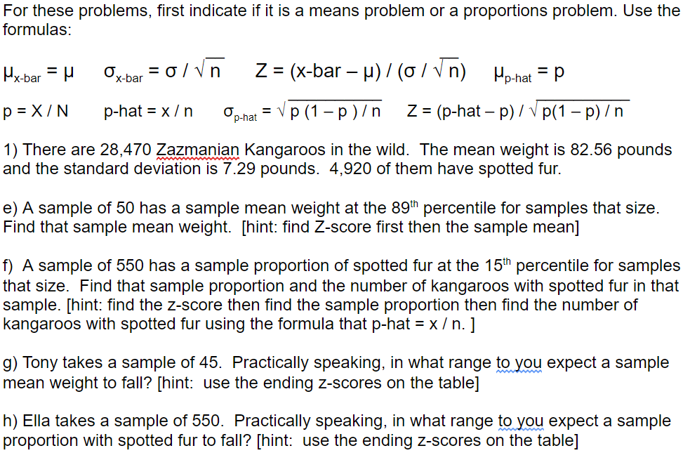 Solved For These Problems First Indicate If It Is A Mean Chegg Com