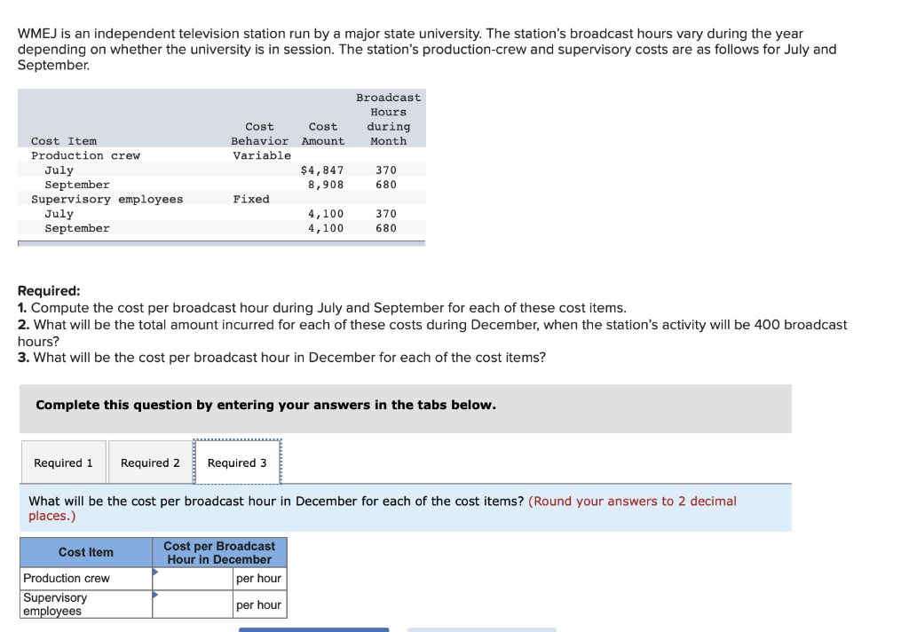 Solved WMEJ is an independent television station run by a