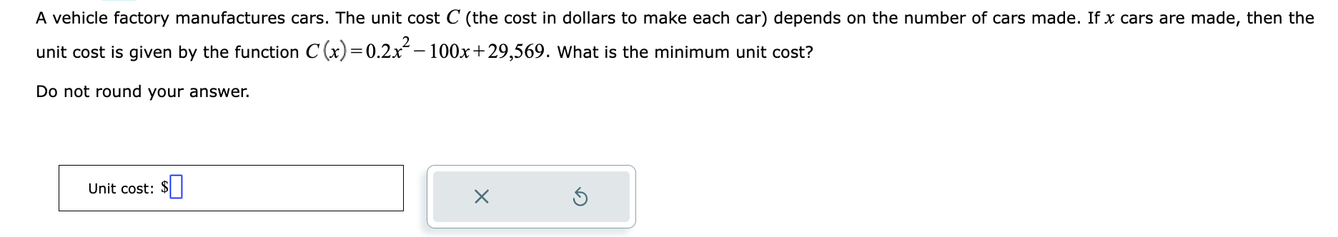 solved-a-vehicle-factory-manufactures-cars-the-unit-cost-c-chegg