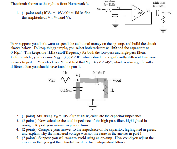 Solved The circuit shown to the right is from Homework 3 .