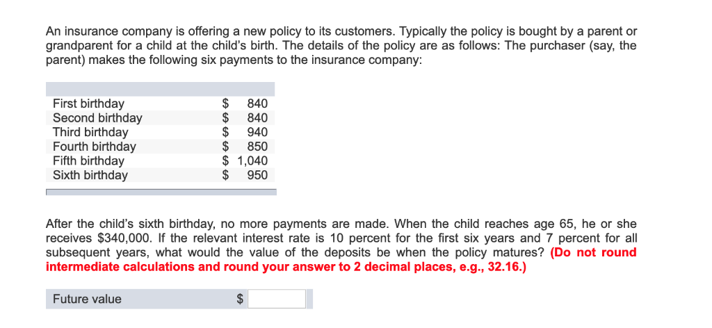 Solved An insurance company is offering a new policy to its | Chegg.com
