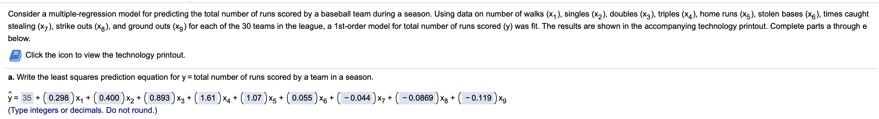 Solved Consider a multiple-regression model for predicting | Chegg.com