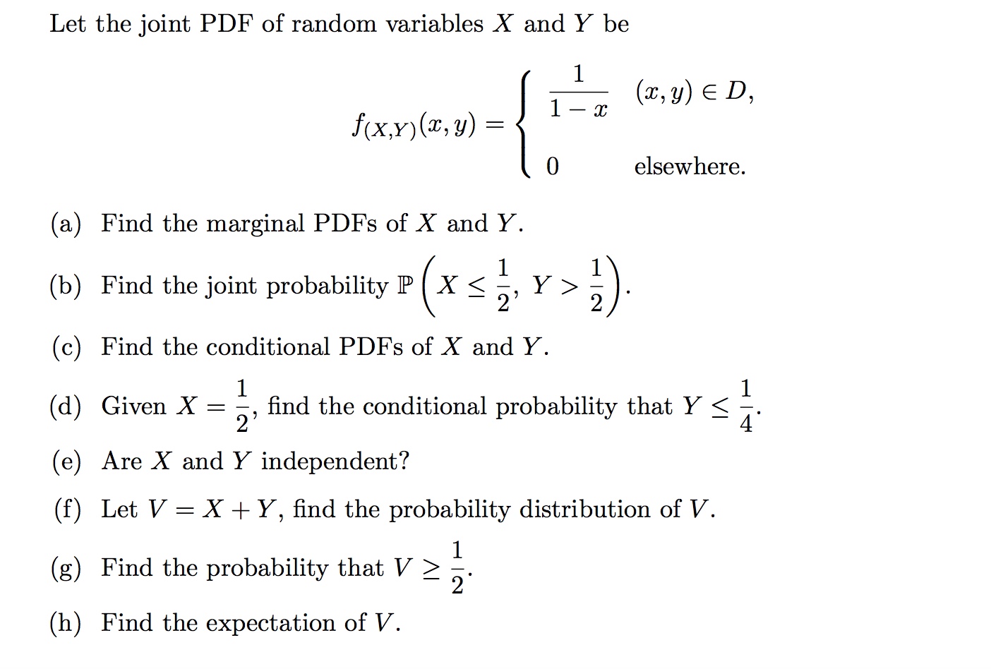 Solved We Select A Point X Y In The Triangle D X Y Chegg Com