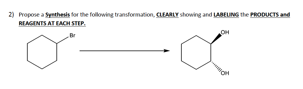 Solved 2) Propose a Synthesis for the following | Chegg.com