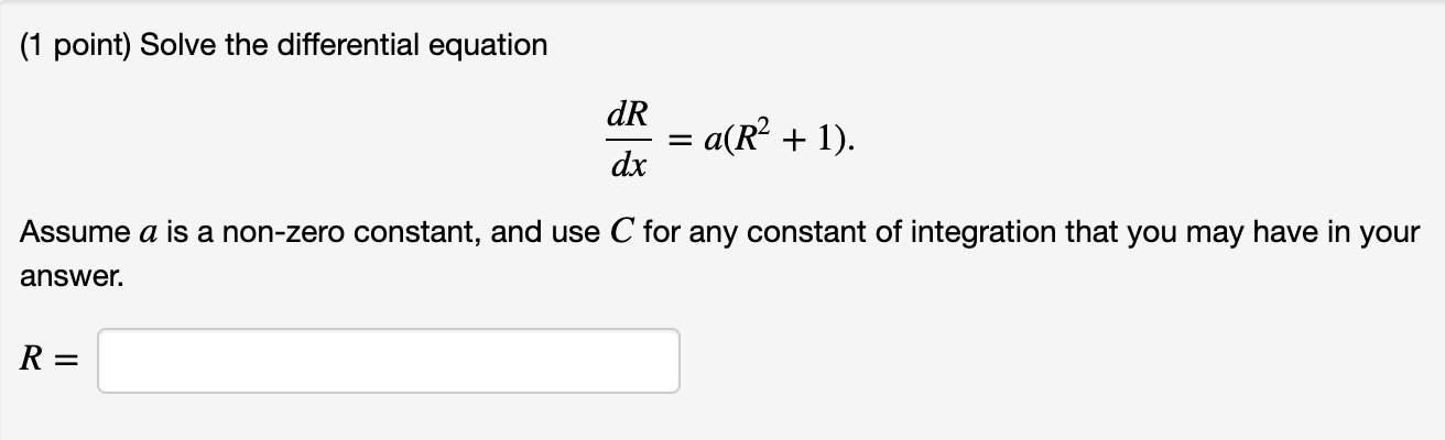 Solved (1 Point) Find The Solution To The Differential | Chegg.com