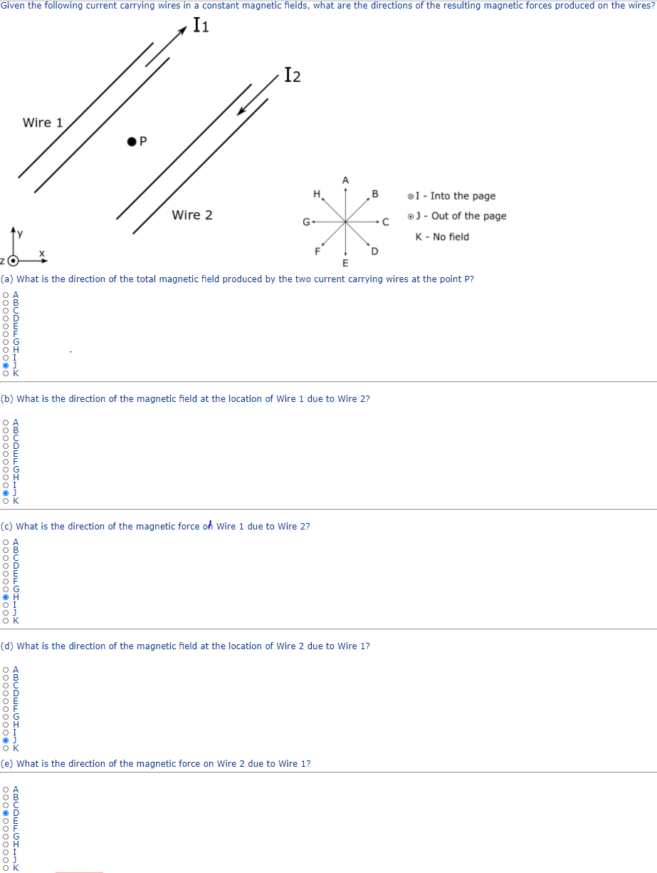 Solved Given the following current carrying wires in a | Chegg.com