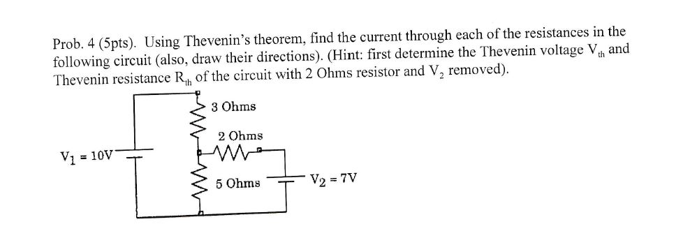 Solved Prob. 5 (5pts) For the circuit given, + - +- a) Using | Chegg.com