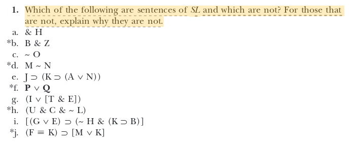 Solved 1. Which of the following are sentences of SL and | Chegg.com