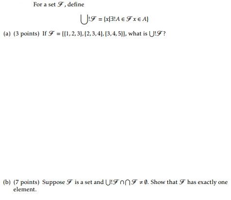 Solved For A Set Define Us X3 A F Xea A 3 Poin Chegg Com