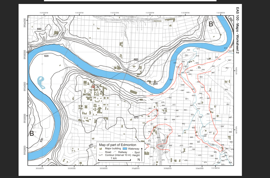 Solved In the southeast part of the central map of Edmonton