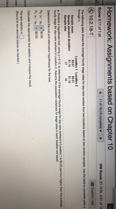 Solved Homework: ASSignments based on Chapter 10 Save Score: | Chegg.com