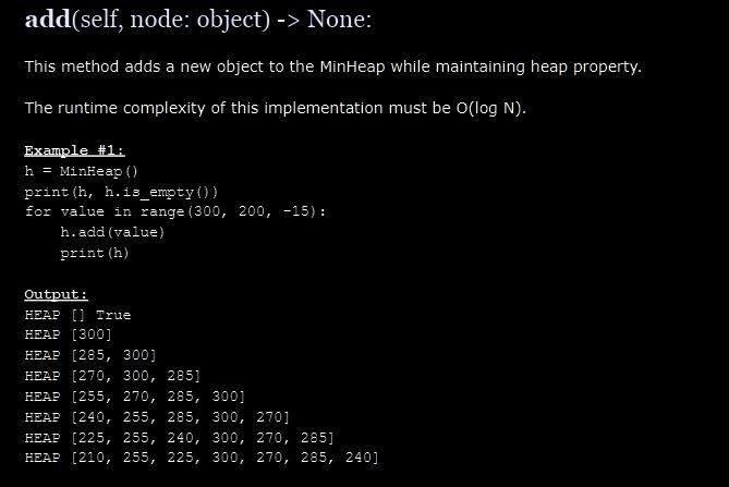Solved] I need help with this python question. Implement the heap
