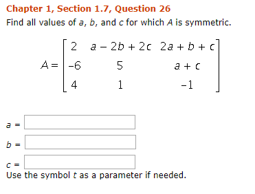 Solved Chapter 1, Section 1.7, Question 26 Find all values | Chegg.com