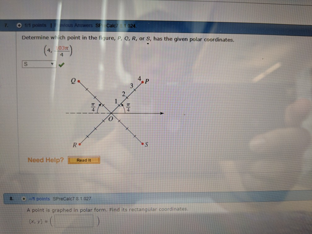 Solved Determine Which Point In The Figure P Q R Ors Chegg Com