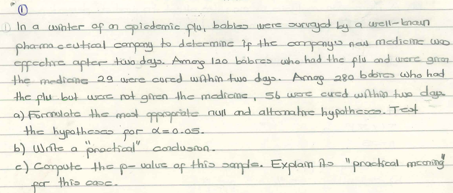 1) In a winter of an goiedemic flu, babies were | Chegg.com
