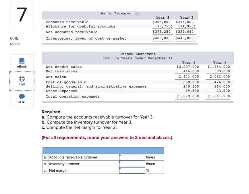 Solved Required A. Compute The Accounts Receivable Turnover | Chegg.com