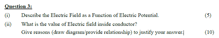 Solved Describe the Electric Field as a Function of Electric | Chegg.com