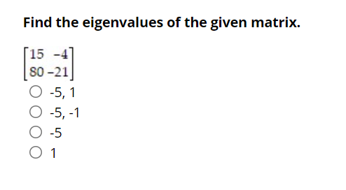 eigenvalues transcribed