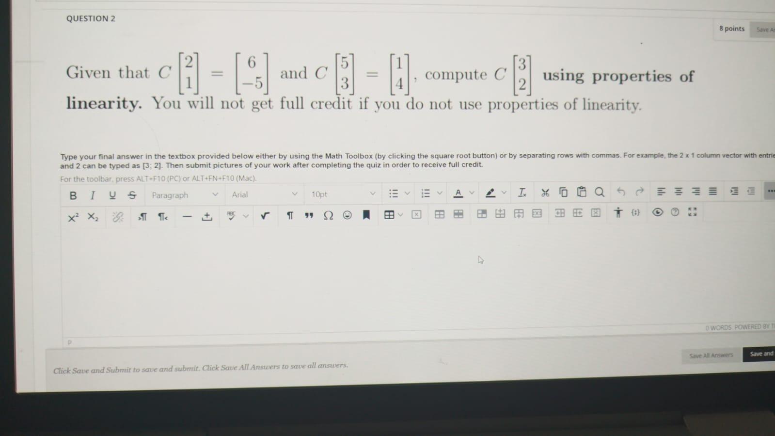 Solved Given that C[21]=[6−5] and C[53]=[14], compute C[32] | Chegg.com