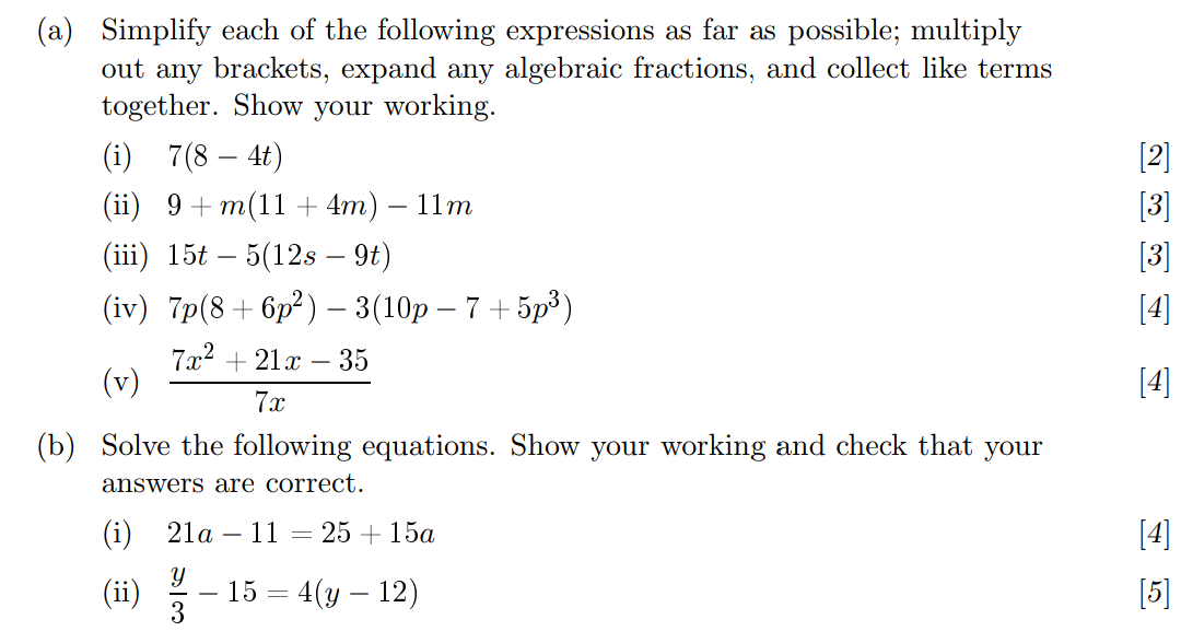 Solved a Simplify each of the following expressions as far