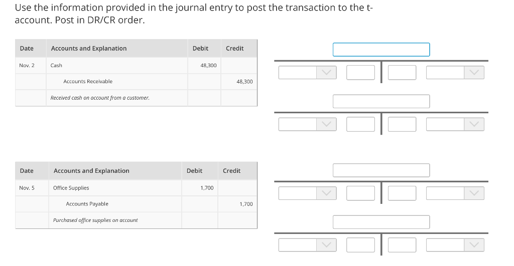 Solved Date Accounts and Explanation Debit Credit Nov. 15 | Chegg.com