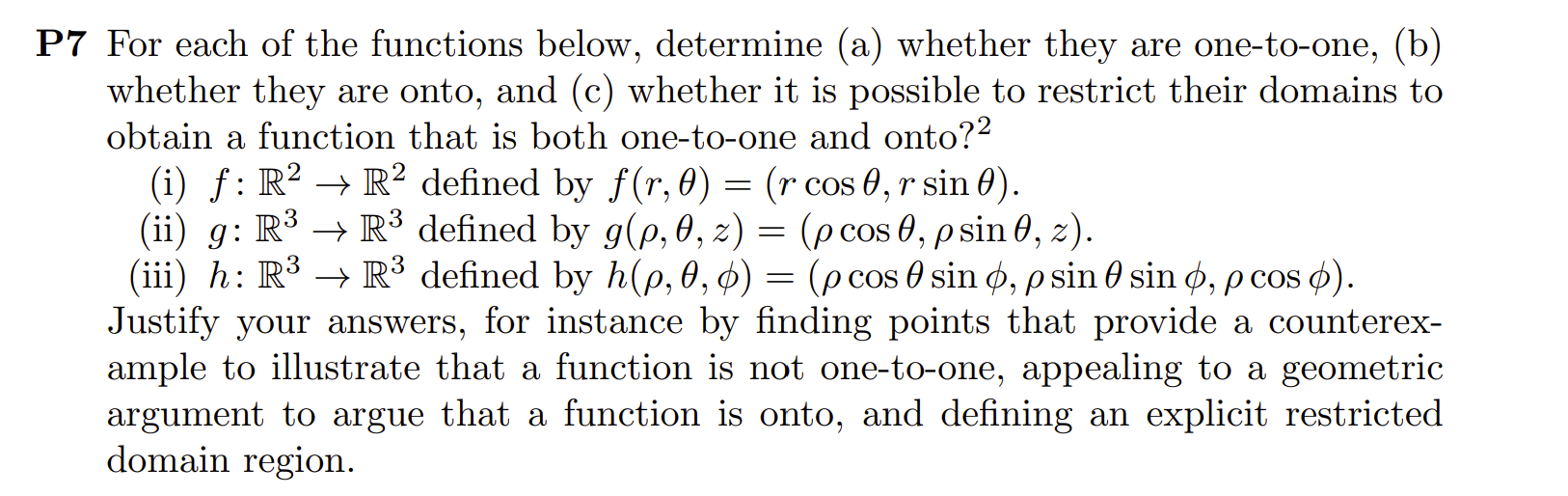 Solved P7 For each of the functions below, determine (a) | Chegg.com
