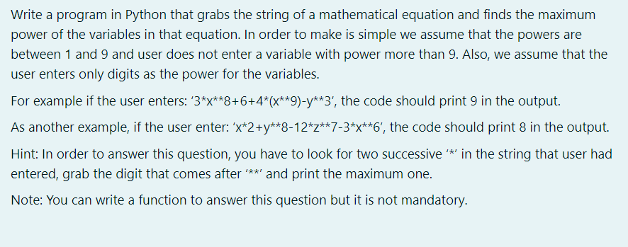 Solved It's a Python program Pls type out the code in format | Chegg.com