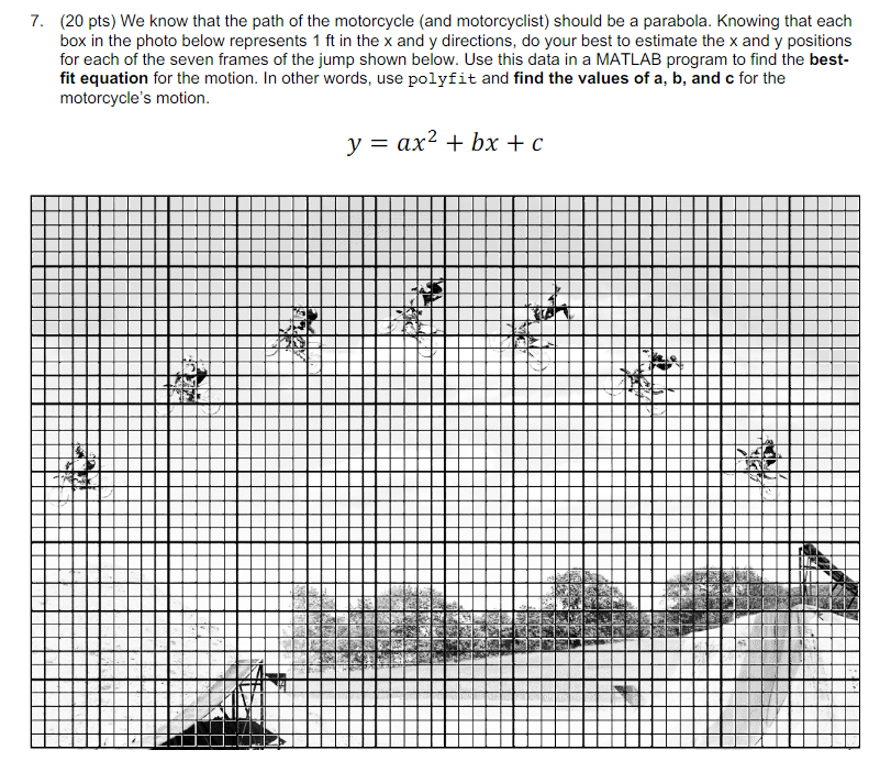 Solved 7. (20 pts) We know that the path of the motorcycle | Chegg.com
