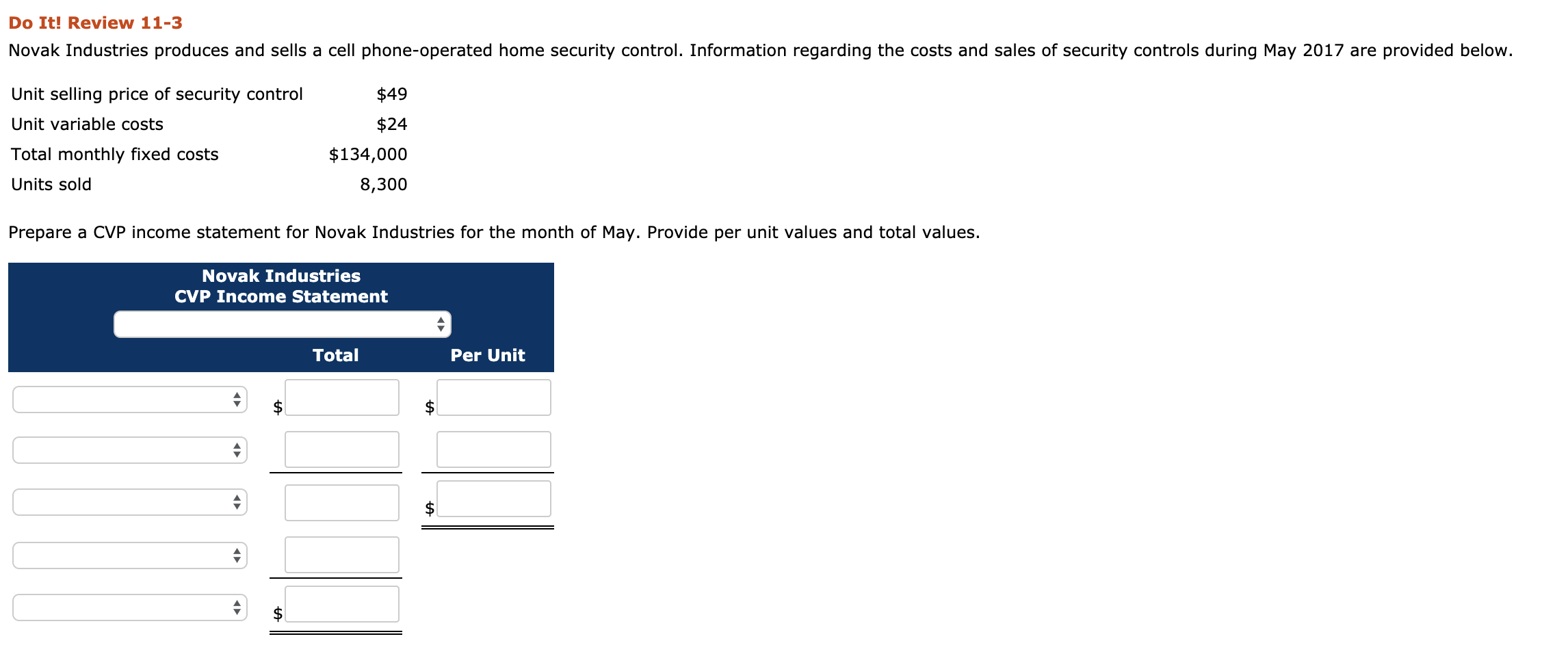 Solved Do It! Review 11-3 Novak Industries produces and | Chegg.com