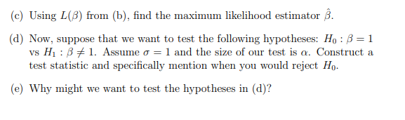 Consider The Following Regression Model Y Oriei I Chegg Com