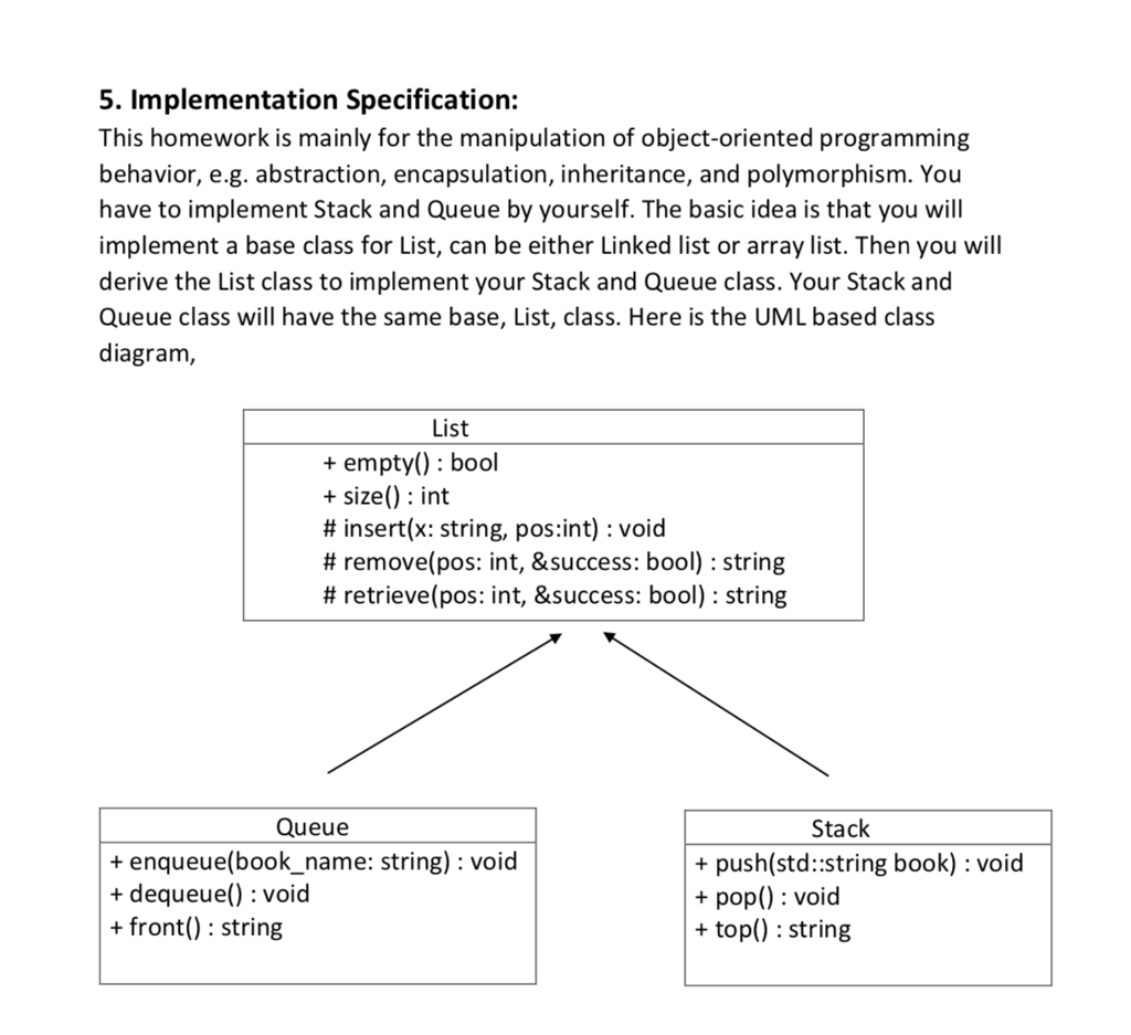 c++ queue and stack data structure please read | Chegg.com