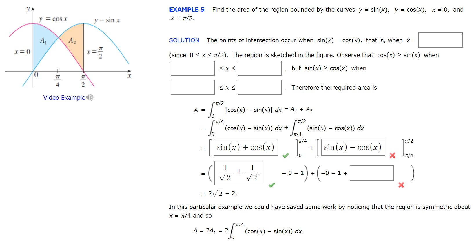 Solved Y Find The Area Of The Region Bounded By The Curves Y