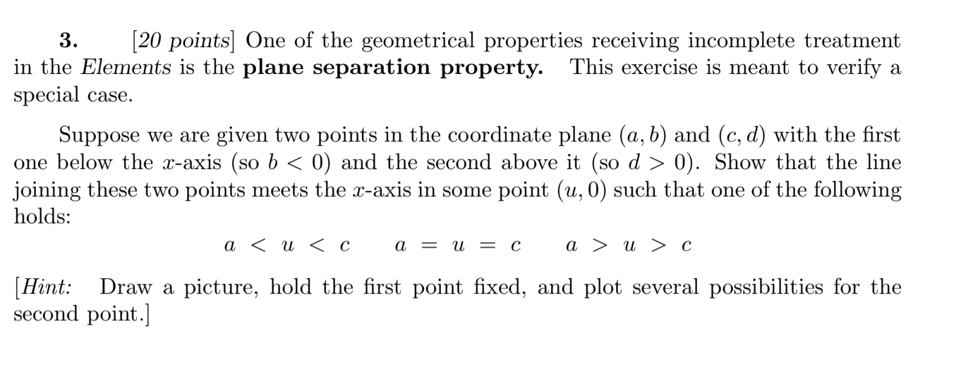 Solved 3. (20 points) One of the geometrical properties | Chegg.com