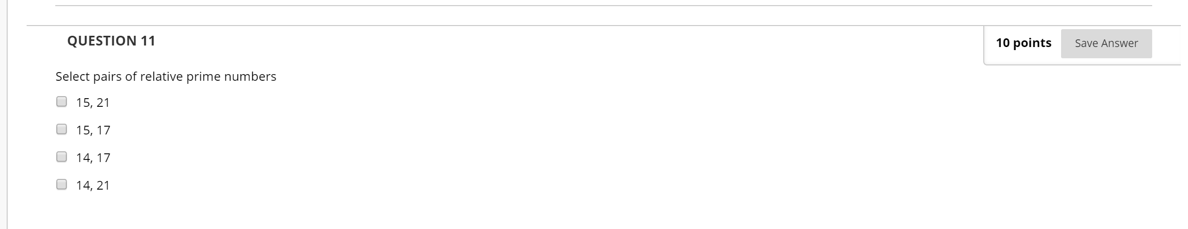 Solved QUESTION 11 10 points Save Answer Select pairs of | Chegg.com