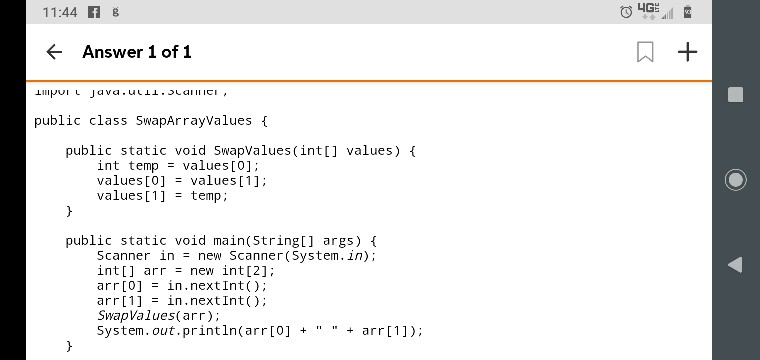 Solved I need to swap two integers and I did this code but | Chegg.com