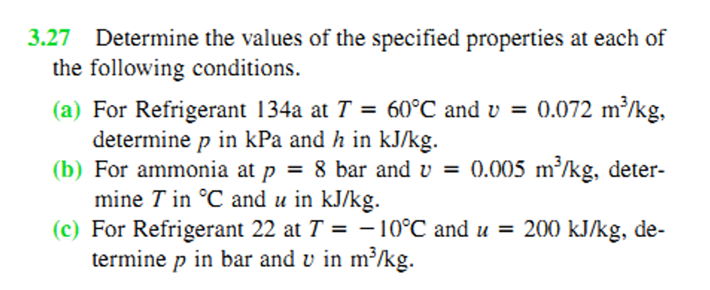 3.27 Determine the values of the specified properties — free download
