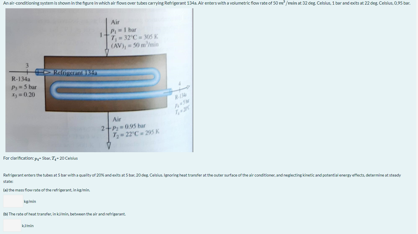 Solved An air-conditioning system is shown in the figure in | Chegg.com