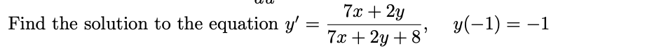 find two solution of the equation 2 x y 7